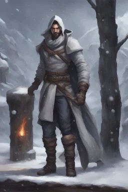 fantasy winter rogue man