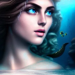 ultra detailed fullbody portrait of The Sirens underwater, extremely detailed digital painting, intrincate, extremely detailed face,crystal clear Big eyes, in the style of rafael sanzio, mystical colors , perfectly centered image, perfect composition, rim light, beautiful lighting, 8k, stunning scene, raytracing