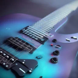 Cyberpunk GUITAR, hyper realistic