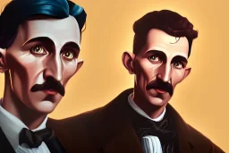 Portrait of Nikola Tesla by Jake Bartok