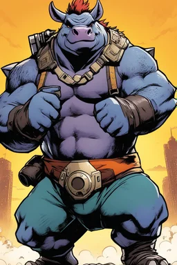 think about a commercial poster script with Bebop (the mutant warthog) and Rocksteady (the mutant rhinoceros) pointing his finger to the camera with a smile, saying "yes, you." Bigger! Wilder! Whoa!