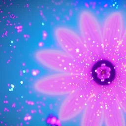 flower glitter pink and blue in a galactic ambiance, delicate colors in the foreground, full of details, smooth, light effect，vaporwave colorful, smooth, extremely sharp detail, finely tuned detail, ultra high definition, 8 k, unreal engine 5, ultra sharp focus