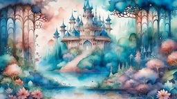 watercolor, relaxation, luxury, dream world, calm beauty, symmetry, fantasy world, magic, beautiful composition, exquisite detail