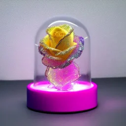 transparent multicolor crystal rose