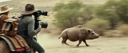 camera guys go wild, maybe a slight slow-motion pan across the Camel Pig