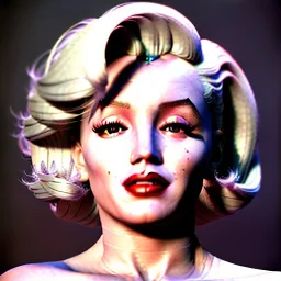 Realistic image portrait, Marylin Monroe, highly detailed, concept art, unreal engine 5, ray tracing, RTX, lumen lighting, ultra detail, volumetric lighting, 3d, finely drawn, high definition, high resolution.