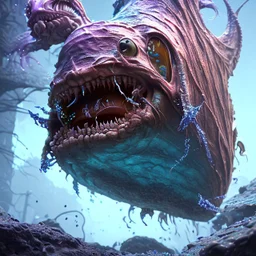 fluid ink angler fish creature, unreal engine 5, 8k resolution, photorealistic, ultra detailed