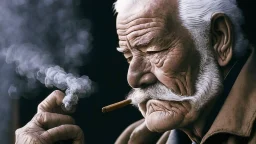 Old man smoking