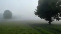 It is midday, and it is misty.