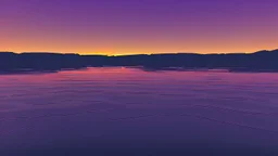 sunset over the light rippling waters of the bay