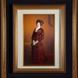 Full body portrait, painting, medium shot lady Antique