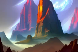 Autumn, sci-fi, epic, cliff