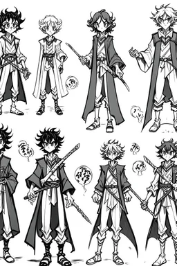 Character drawing sketches inspired by the Demon Slayer anime