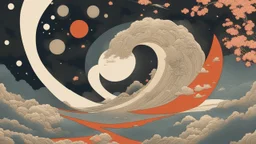 "Paint the serene infinity of the cosmos in the timeless style of Ukiyo-e, an ancient Japanese art form. Capture the breathtaking allure of swirling galaxies, radiant stars and flirtatious meteorites juxtaposed alongside traditional floating world motifs. Elevate the ordinary into the extraordinary, anchoring the celestial wonders into familiar, yet subtly transformed Ukiyo-e landscapes. Create a space Ukiyo-e masterpiece where the ethereal meets the earthly."