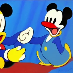 ghosts of donald duck and mickey mouse by picasso