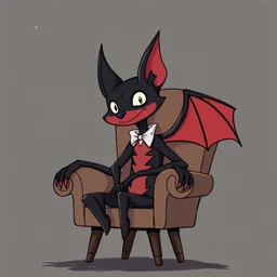 Rouge the Bat, sitting in a chair