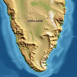 Alternate geography near the border between Greenland and Chile.