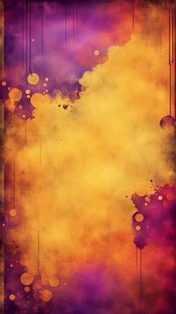 Hyper Realistic Yellow, Orange, Maroon & Purple Multicolored Grungy Retro Background