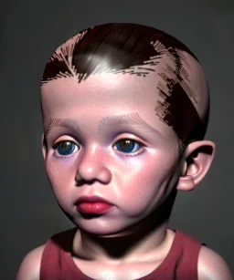 Pablo picasso toddler, full body, dramatic lighting, hyper realistic