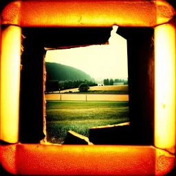 Daguerrotype broken frame old landscape odd creepy obsessive nostalgia