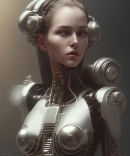 ultra detailed, mechanical cyberpunk female android, looking into the camera, intricate, elegant, super highly detailed, professional digital painting, artstation, concept art, smooth, sharp focus, no blur, no dof, extreme illustration, unreal engine 5, photorealism, 8k, cinematic, art by artgerm and greg rutkowski and alphonse mucha and loish and wlop