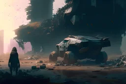 futuristic MATTE PAINTING artstation action scene HAWKEN MATRIX postapocalyptic dysoptia scene photorealistic uhd 8k VRAY