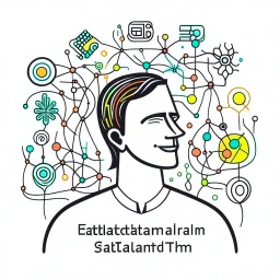 satisfied deep learning white background