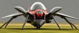 A digital photograph of a spider fly stealth-fighter-jet hybrid with psionic abilities, 8 eyes, layered, 64k, anatomically correct, 3d, organic surrealism