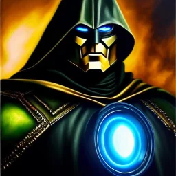 Ultra detailed fullbody Portrait in oil on canvas of Doctor Doom Villain with steel armor ,extremely detailed digital painting, extremely detailed face,crystal clear Big Glowing eyes, mystical colors ,perfectly centered image, perfect composition, rim light, beautiful lighting, 8k, stunning scene, raytracing, anatomically correct, in the style of robert e howard and Ken Kelley and Ohrai Noriyoshi and Simon Bisley and tomzj1