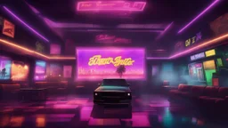 create a GTA STYLE BACKGROUND loading screen set in a night club without any people in it