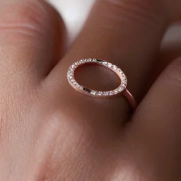 delicate thin ring with tiny diamond, rose gold, thin ring