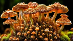 the growth of fungi, bizarre, surreal