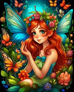 enchanted cute fairies ,adult book cover