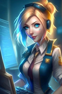 Lux (from LOL) as an IT professional