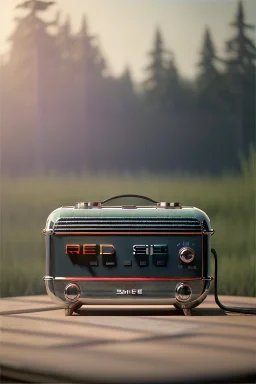 Radio, design by smeg, 3d, Ultra realistic, photo studio, soft color, highly detailed, unreal engine 5, RTX, ultra detail, 3d, finely drawn, high definition.