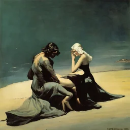 Walter Crane man and a beautifull woman