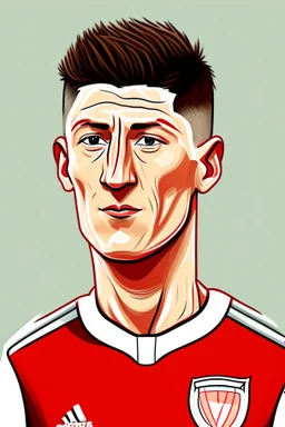 Robert Lewandowski Polish soccer player cartoon 2d