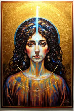 the alchemy of a crushed soul transmuting shame and weakness into pride and faith; lowbrow celestial art; golden ratio