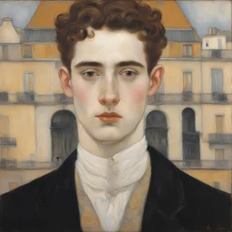 A portrait of a young man in Paris by Klimt