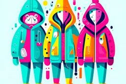 cool fun winter clothing brand winter wear random design party animal abstract objects machines simple 3 colours