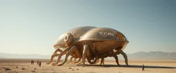 benign transparent superwood alien space craft structure with exoskeleton in the style of Dali