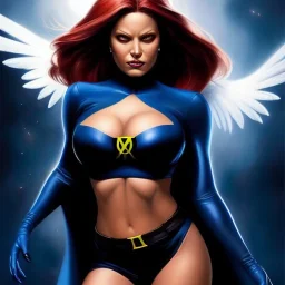 Ultra detailed fullbody Portrait in oil on canvas of Xmen- beautiful busty Rogue ,extremely detailed digital painting,intense stare, extremely detailed face, crystal clear eyes, mystical colors ,perfectly centered image, perfect composition, rim light, beautiful lighting,masterpiece ,8k, stunning scene, raytracing, anatomically correct, in the style of Steve Jung and robert e howard and Wizyakuza and Ohrai Noriyoshi and Simon Bisley and uncannyknack and kilory