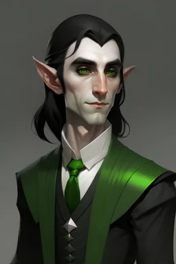 butler, elf with dark hair