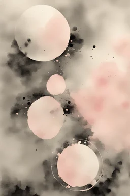 The most beautiful thing we can experience is the mysterious. It is the source of all true art and science; Ink wash with blush pink splatters