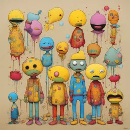 Pop street minimalism, os Gemeos, nightmare plague, spray paint, sinister