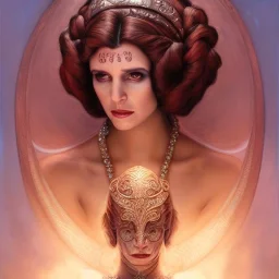 Princess leia goddess, perfect face, fantasy, beautiful face, gorgeous, intricate, dramatic lighting, emotionally evoking symbolic metaphor, highly detailed, photorealistic, artstation, concept art, smooth, sharp focus, art by albert aublet and krenz cushart, tomasz alen kopera, peter mohrbacher, and alphonse mucha, sharp focus, emitting diodes, smoke, artillery, sparks, racks, system unit, motherboard, by pascal blanche rutkowski repin artstation hyperrealism painting concept art of detailed ch