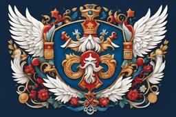 герб для школы Медногорья, славянский стиль, сказочность, абстрактное