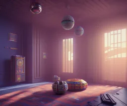 real estate, kente, interior, cinema 4d, octane render, high detail