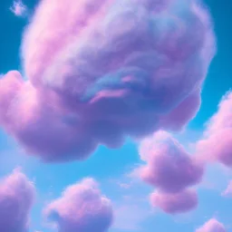 blue sky, pink cloud, insanely detailed, cotton candy, 16k resolution,