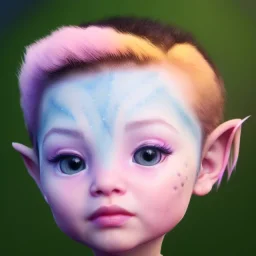 Wearing make up avatar in pandora toddler, full body, Pandora background